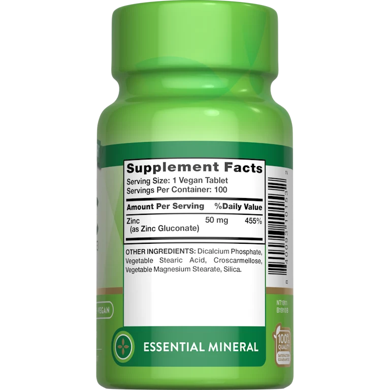 Zinc Chelated 50mg Natures Truth